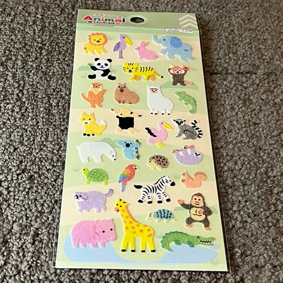 Daiso Zoo Exotic Animal Sticker Sheet Japan Exclusive Kawaii Lion Tiger Panda - Picture 1 of 7